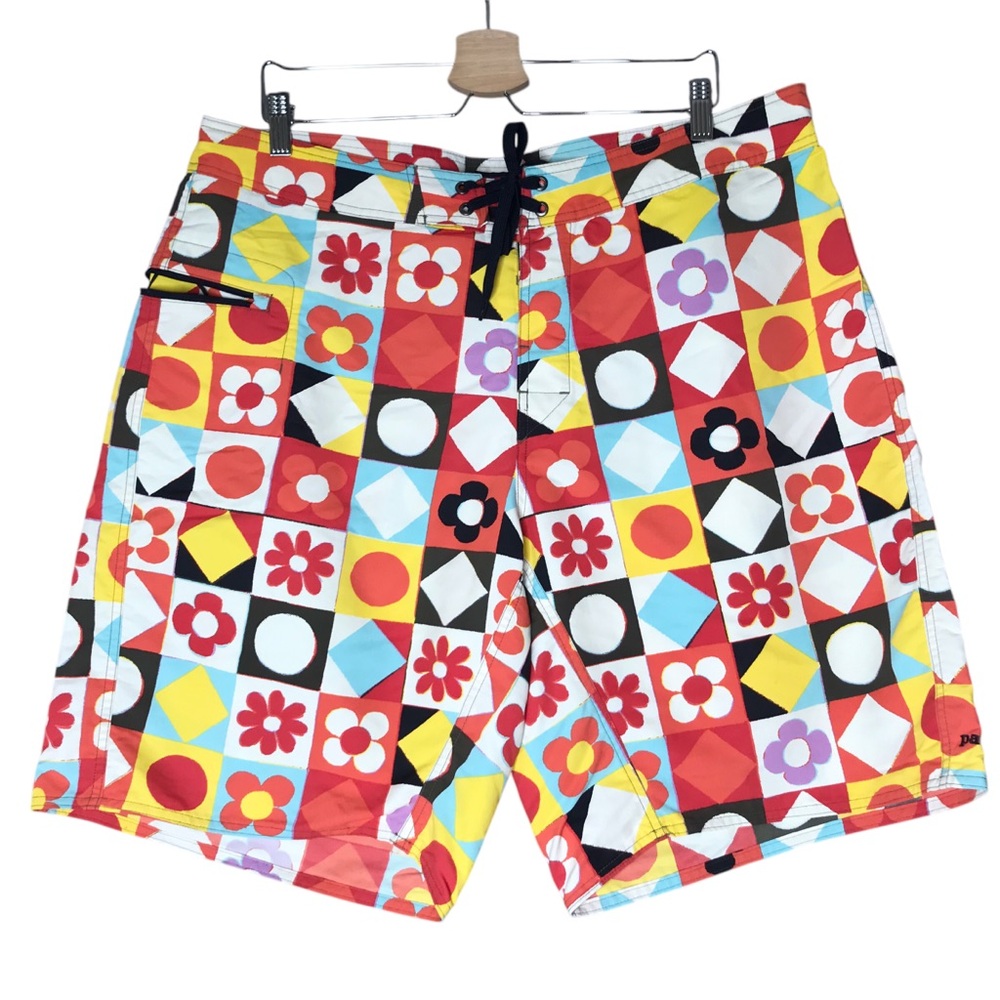 Patagonia Wavefarer Men's Board Shorts Funky Pattern Multicoloured ESTIMATED XXL